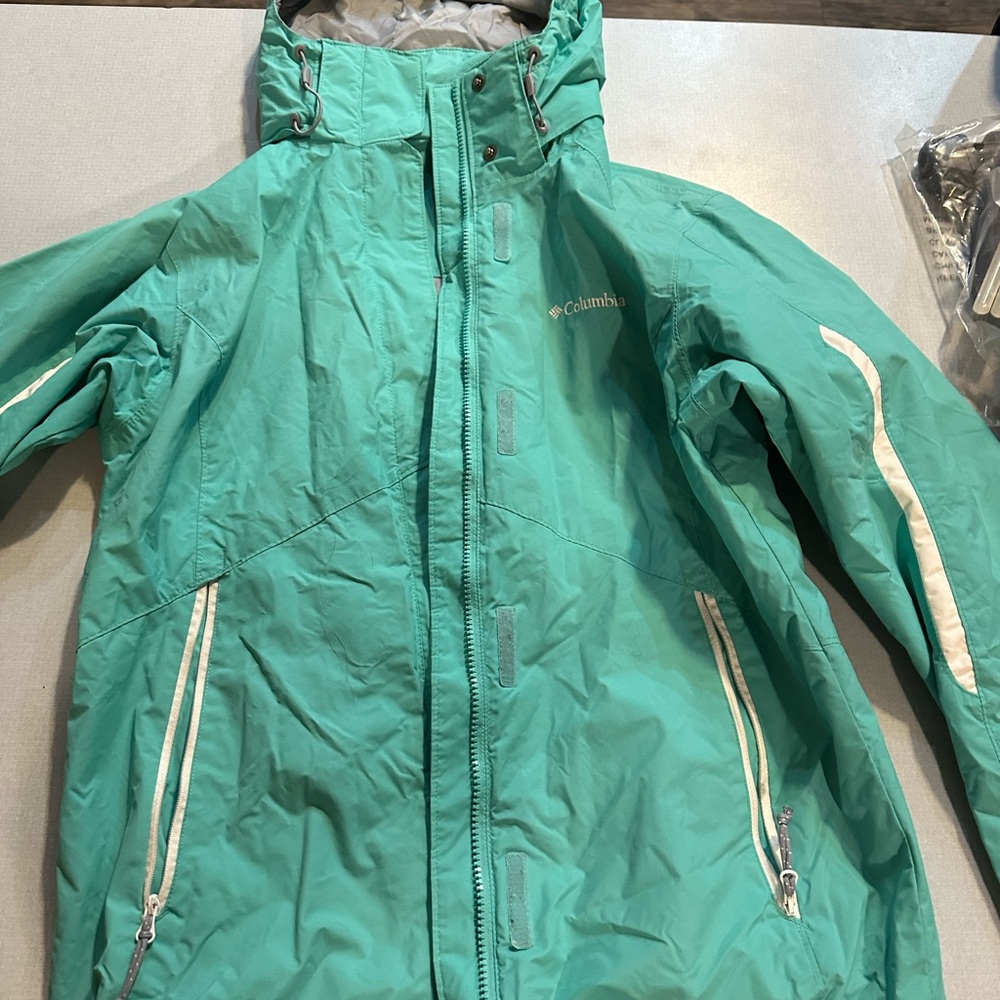 Columbia Aqua Jacket with White Trim